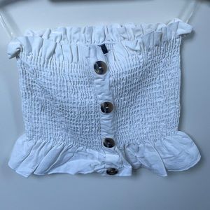 Strapless White Top - Small